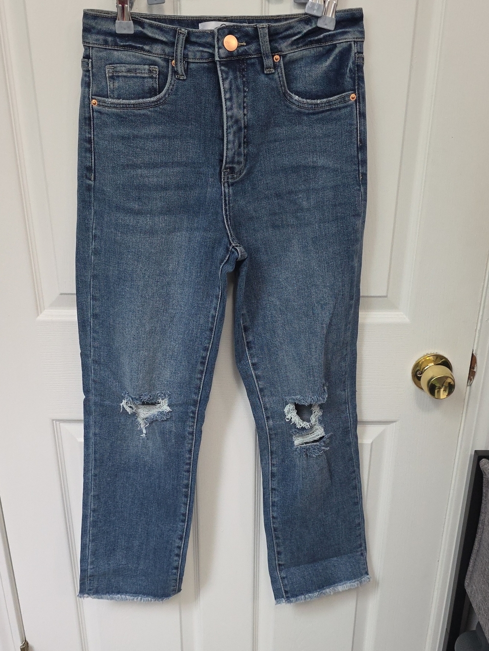 RFM High-Rise Distressed Women's Jeans - Medium Blue